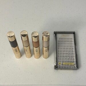 ICONIC London Glaze Crayon Dual Ended Eyeshadow & Quewel 10D Lash Tips NEW Bundl